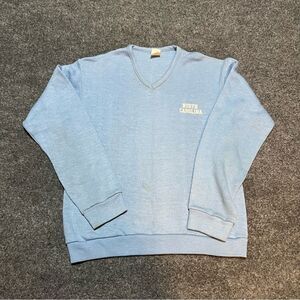 Vintage Tar Heel North Carolina V Neck Sweater